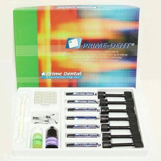 PRIME-DENT® Composite photopolymérisable à lumière visible.